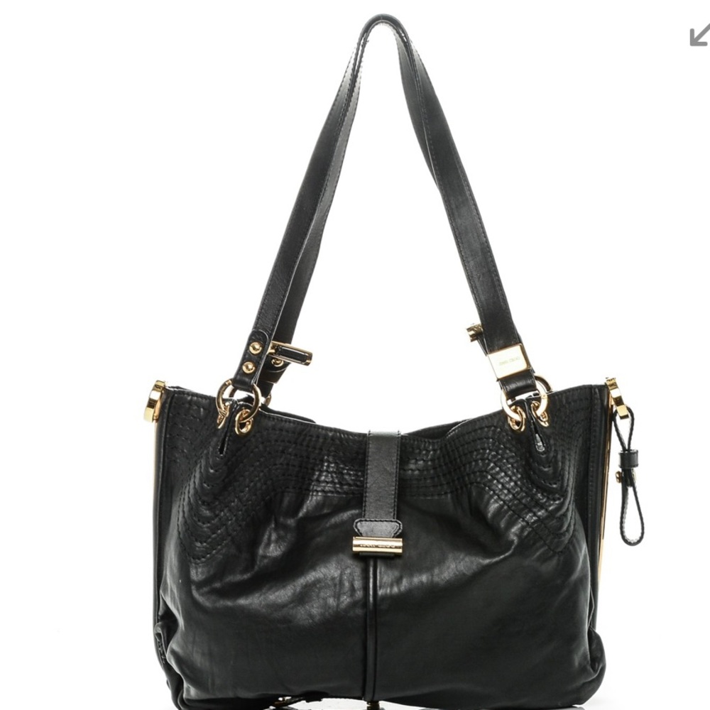 Jimmy Choo Ayse Hobo Black Leather